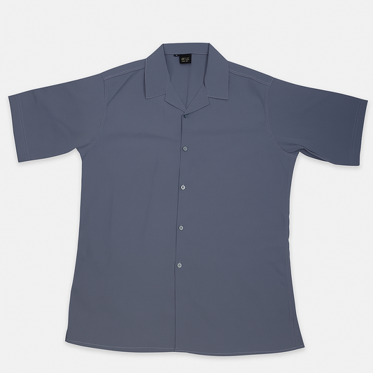 Classic Slate Blue Casual Shirt